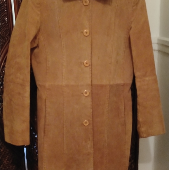 Tan Suede Long jacket - Picture 10 of 10